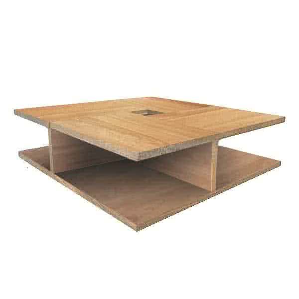 Dawson Solid Oak Wood Square Coffee Table