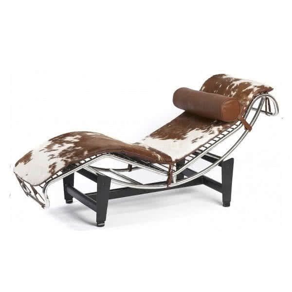 LE CORBUSIER LC4 STYLE CHAISE LOUNGE - COWHIDE