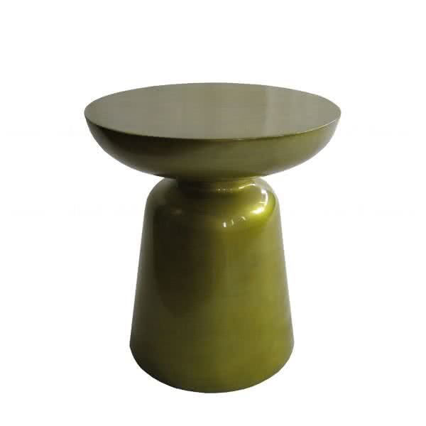Carlton Contemporary Side Table - Metallic Yellow