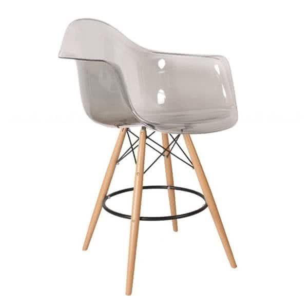 Charles Eames DAW Style Bar Stool - Transparent 
