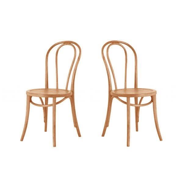 Thonet Style Dining Chair - Timber (Two chair in a set)