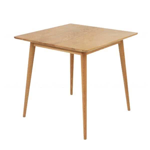 Milo Solid Wood Square Table - Oak Finish