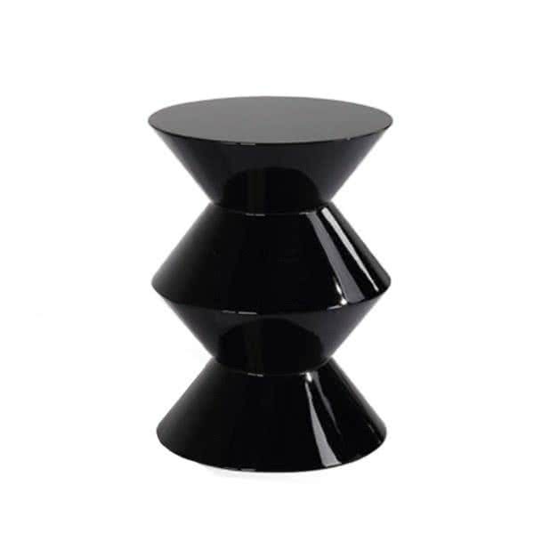 Sinclair Lofted Contemporary Side and Accent Table - Black