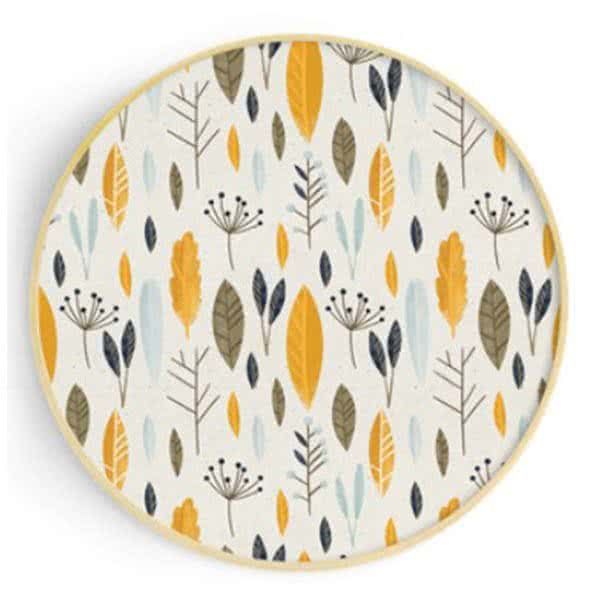 Stockroom Artworks - Circle Canvas Wall Art - Autumn Leaves - More Sizes