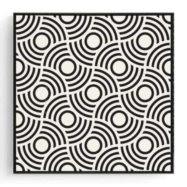 Stockroom Artworks - Square Canvas Wall Art - Concentric Circle Pattern - More Sizes
