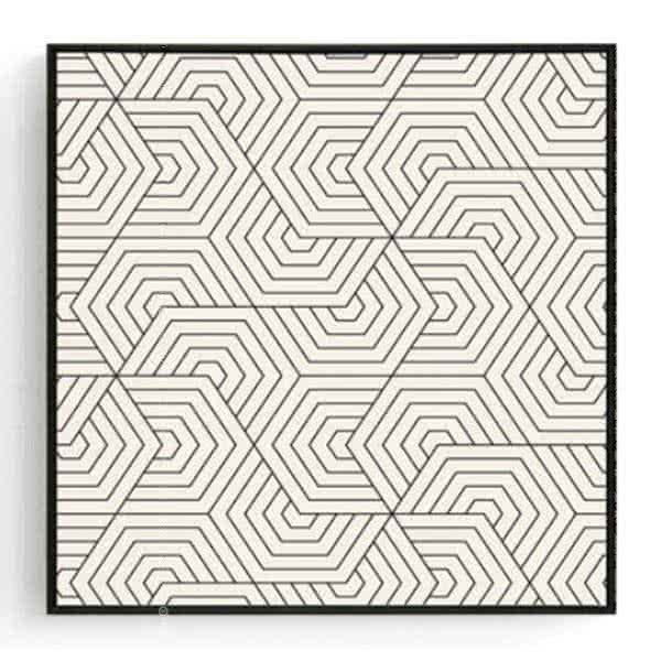 Stockroom Artworks - Square Canvas Wall Art - Polygons Pattern - More Sizes