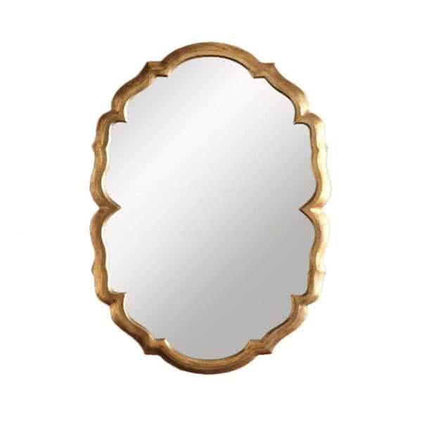 Lucca Baroque Frame Accent Mirror - Antique Gold