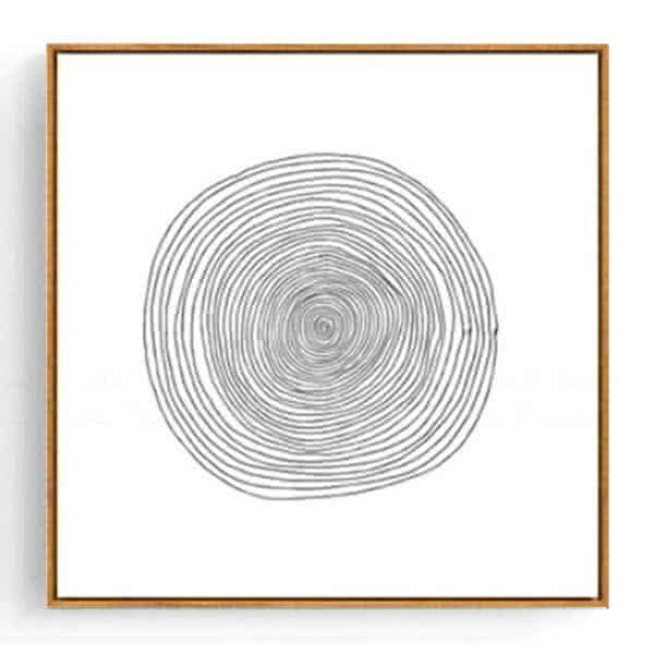 Stockroom Artworks - Square Canvas Wall Art - Penstroke Circle - More Sizes