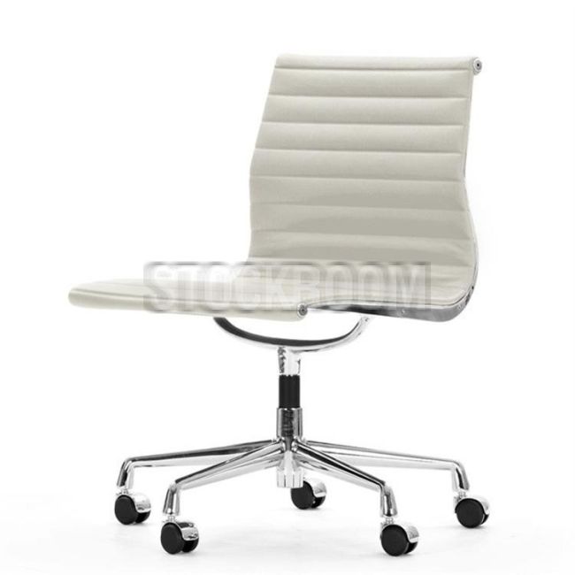 Eames Style Lowback Fixed Office Chair With Castors (Without Armrest)