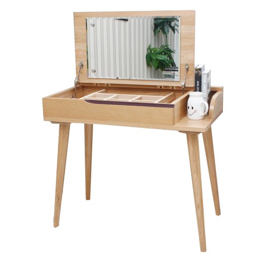 Earl Solid Oak Wood Desk / Dressing Table