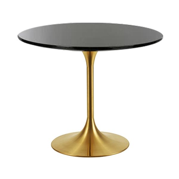 Eero Saarinen Tulip Style Dining Table With Brass Base