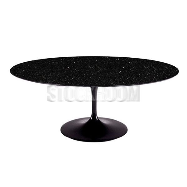 Eero Saarinen Tulip Style Oval Dining Table - Marble