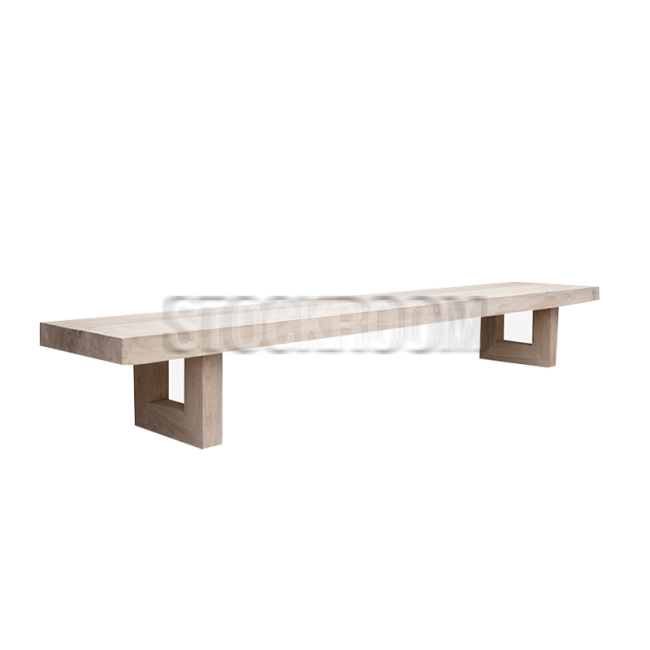 Elroy Elroy Solid Oak Wood Bench