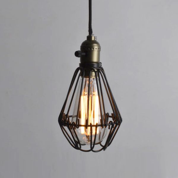 Elvar Loft Style Wire Pendant Lamp 