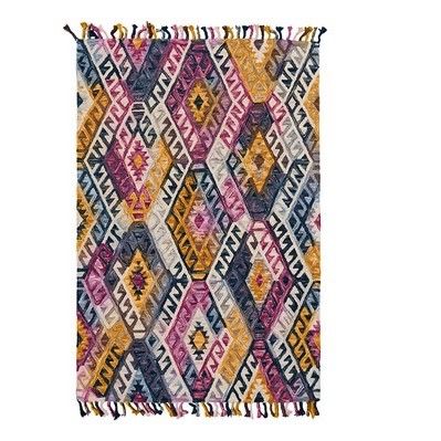 Hand Tufted Indian Style Rug  Carpet - Multi