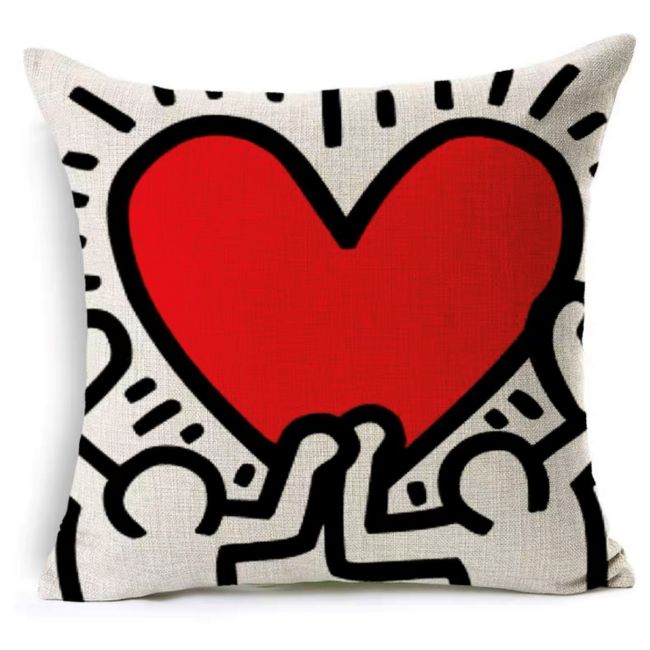Heart Pattern Decorative Cushion