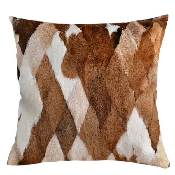 STOCKROOM Patchwork Natural Cowhide Cushion