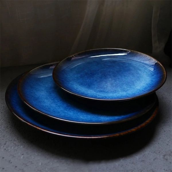 Abner Dinnerware In Blue Plate