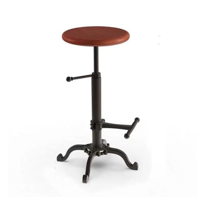 Issac Adjustable Metal Bar Stool 