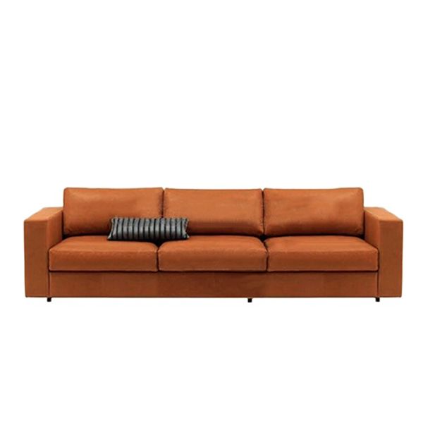 Kagan Leather Feather Down Sofa - 3 Seater