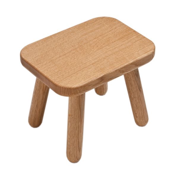 Kibby Solid Oak Wood Kids Stool