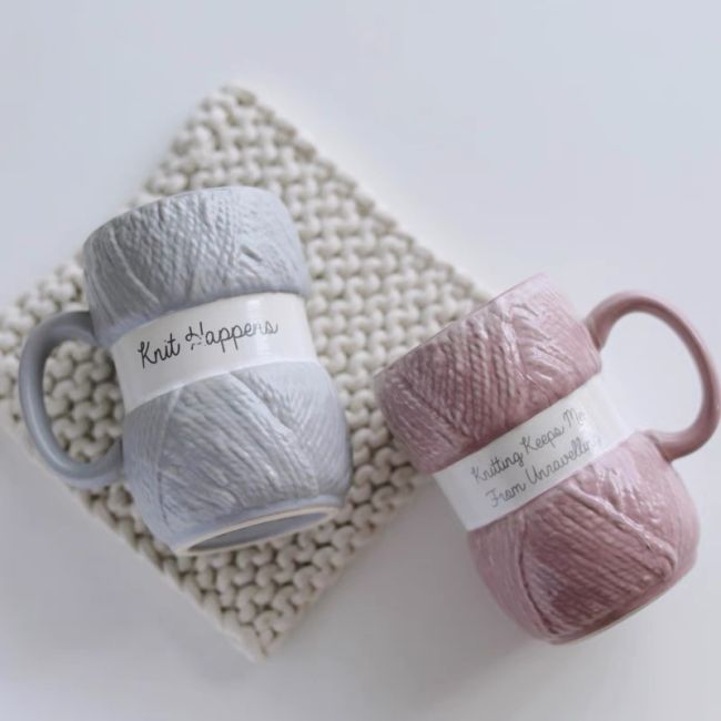 Knit Style Decorative Cup