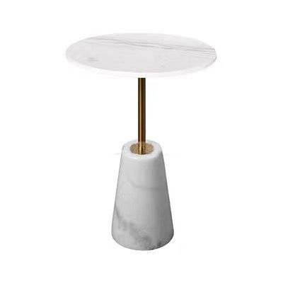 Lauren Side Table With Marble Base - Round Top