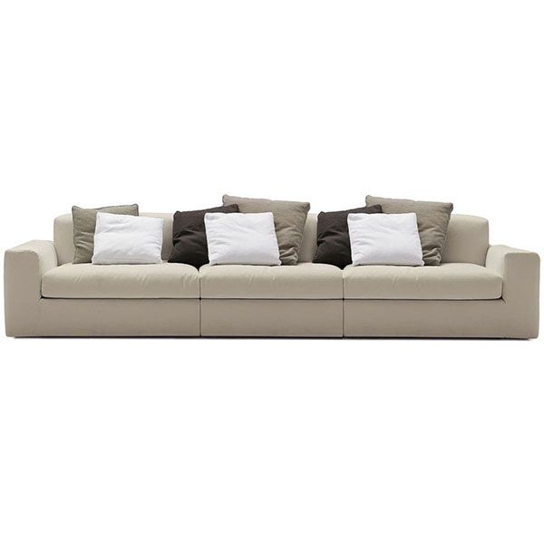 Lucca Fabric Feather Down Sofa - 3 seater