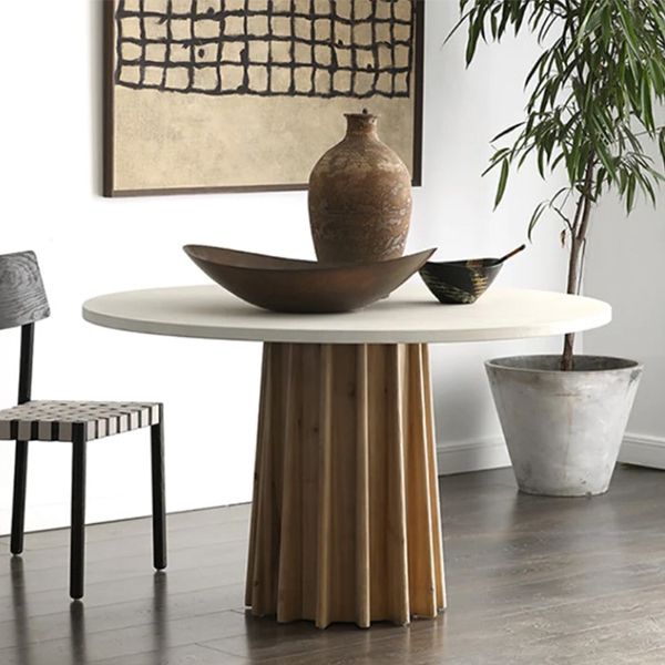 Madelaine Round Slate Dining Table