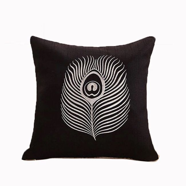 Plumage Cushion - Black
