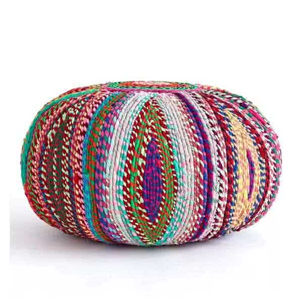 Nepal Style Knitted Ottoman / Pouf