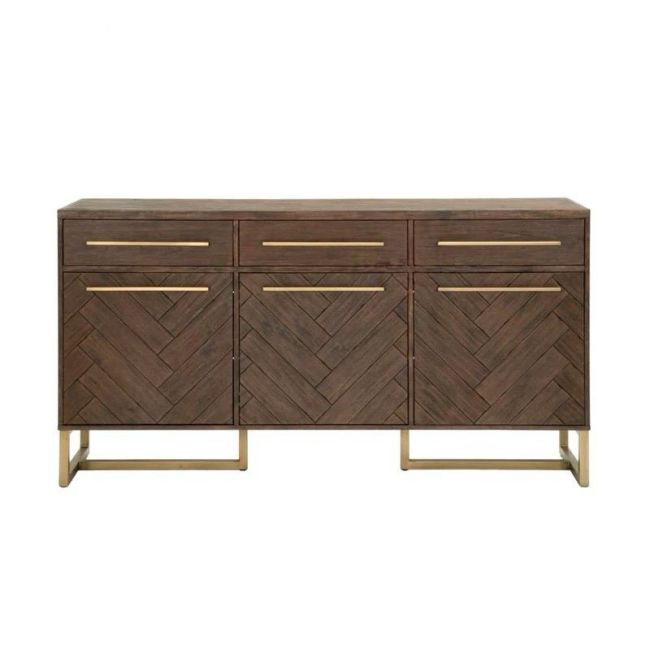 Riley Industrial Style Solid Wood Sideboard