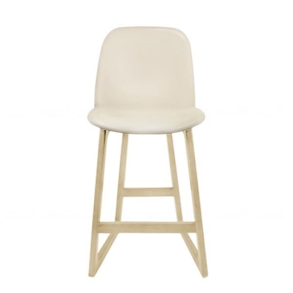 Renne Leather Upholstered Wood Barstool