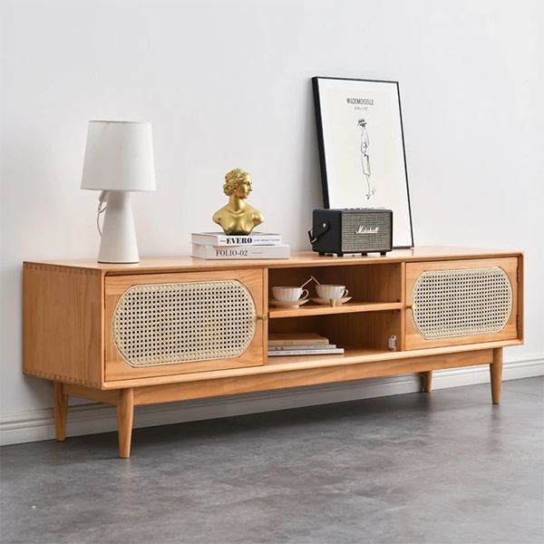 Stamford Solid Wood with Rattan TV Cabinet