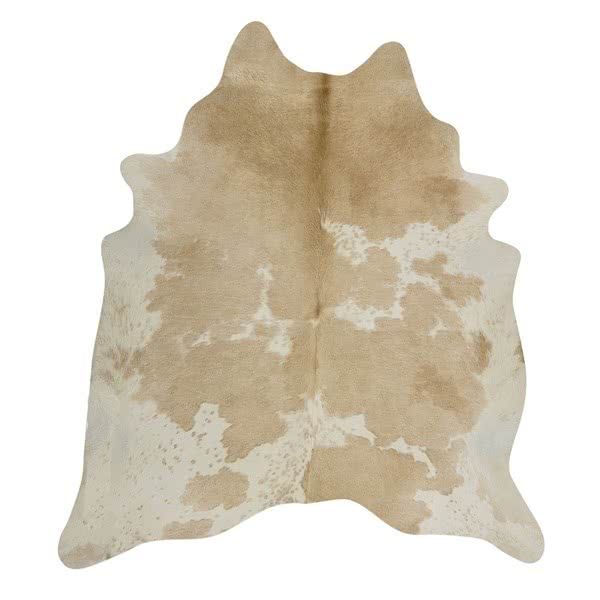 STOCKROOM Beige and White Natural Cowhide Rug