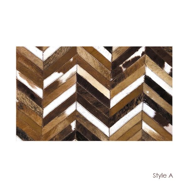 STOCKROOM Patchwork Natural Cowhide Floor Rug