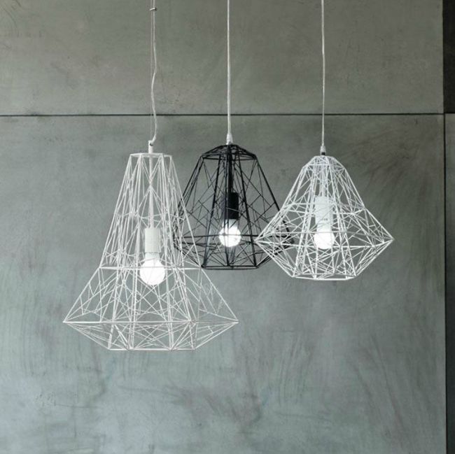 Wire Style Pendant Lamp Set (3 Lights in a set)