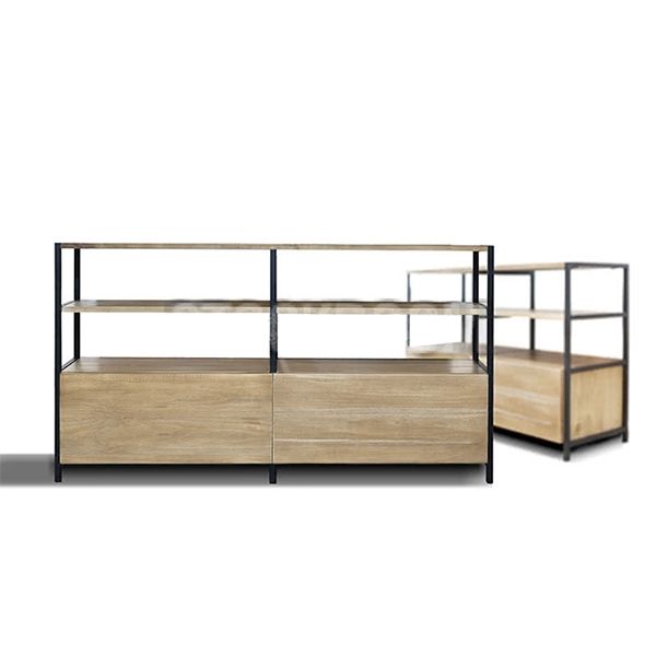 TAD Vintage Industrial Style Solid Wood Loft Sideboard
