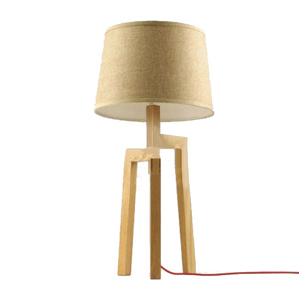 Tripod Wooden Base Table Lamp
