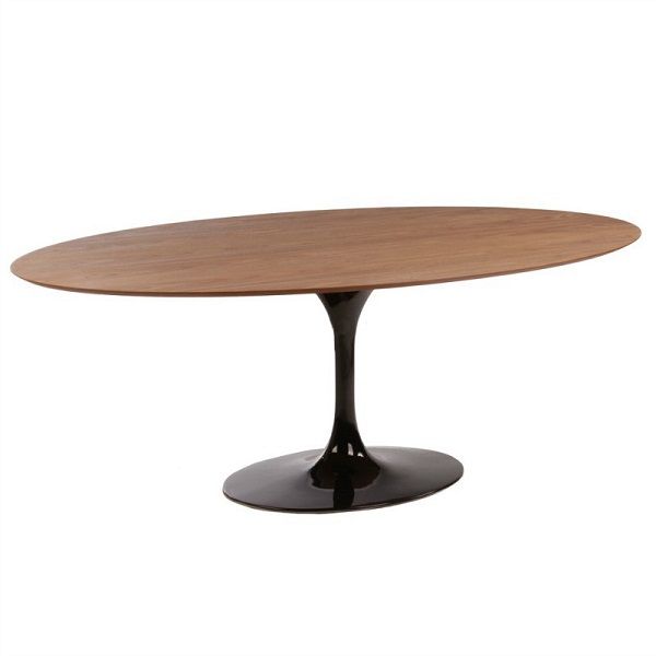 Eero Saarinen Tulip Style Oval Dining Table - Timber