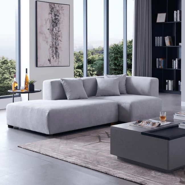 Vamola Fabric Feather Down Sofa - L Shape Sofa