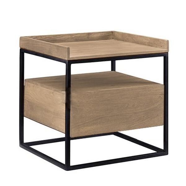 Vana Industrial Style Bedside Table