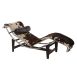 LE CORBUSIER LC4 STYLE CHAISE LOUNGE - COWHIDE