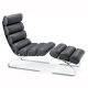 Modern Unico Style  Lounge Chaise with Ottoman