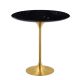 Tulip Style Marble Side Table With Brass Base