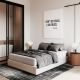 Adsila Fabric Upholstered Headboardless Storage Bed Frame 