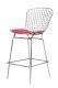 Bertoia Style Wire Bar Stool with Pad