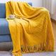 Catalina Style Knitted Throw - Yellow