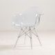 Charles Eames DAW Style Chair - Transparent Leg (Set of 2)