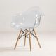 Charles Eames DAW Style Chair - Transparent (Set of 2)